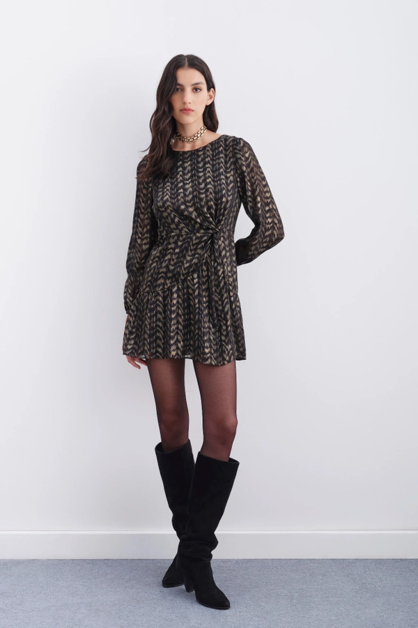 vestido esmeralda jacquard
