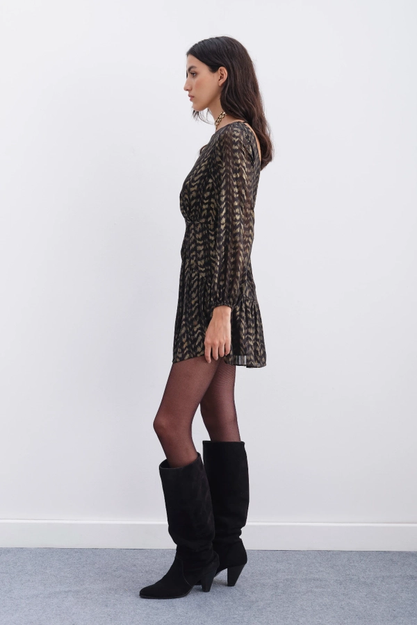 vestido esmeralda jacquard
