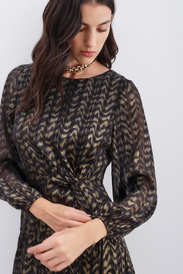 vestido esmeralda jacquard