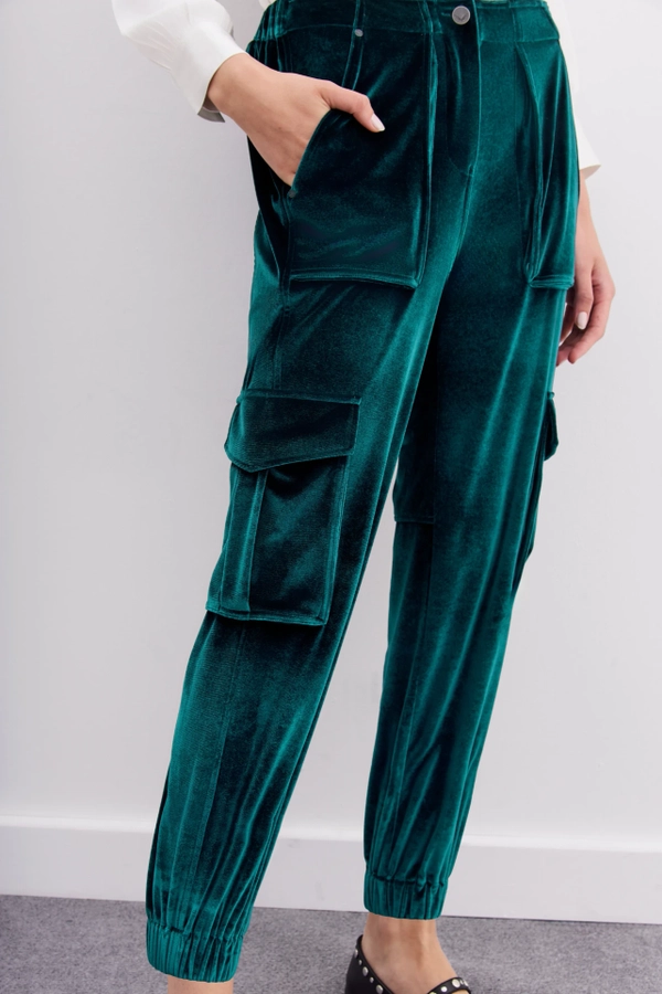 pantalon knit velvet