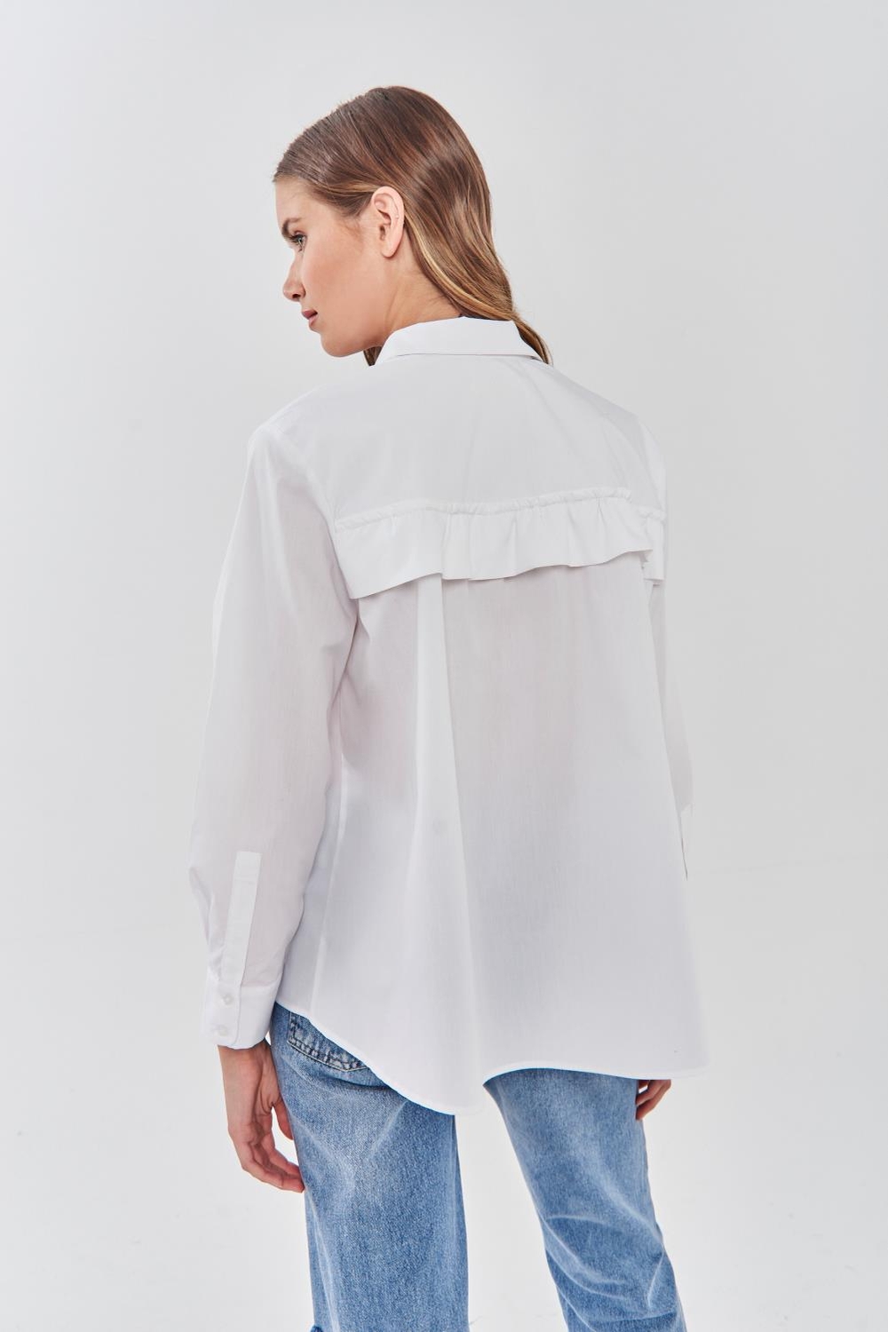 Camisa Poplin Volados