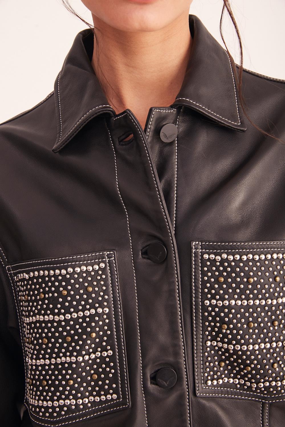 Campera Oposite Cuero