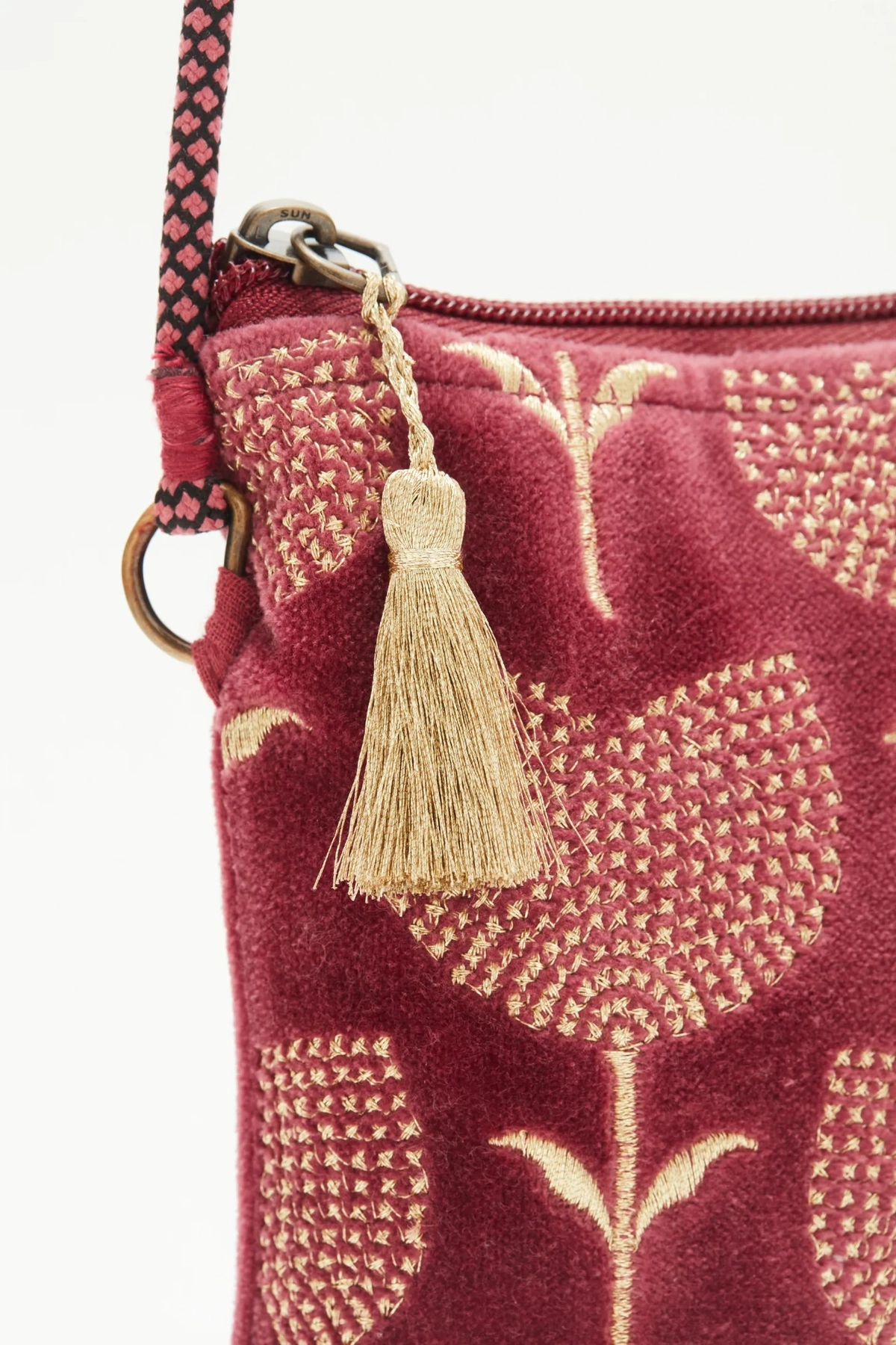 bolso phone velvet tulip